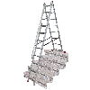 Krause Corda Mehrzweckleiter mit Treppenfunktion 3x8 Sprossen