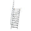Treppe 60° inkl. Handlauf, 800mm Stufenbreite, 10 Stufen