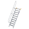 Treppe 60° inkl. Handlauf, 800mm Stufenbreite, 10 Stufen