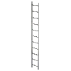 MUNK Schachtleiter Stahl verzinkt 400mm breit 11 Sprossen 3,08m lang