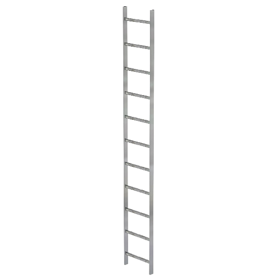 Échelle de puits MUNK en acier galvanisé, largeur 400 mm, 11 échelons, longueur 3,08 m-Leggi tutto