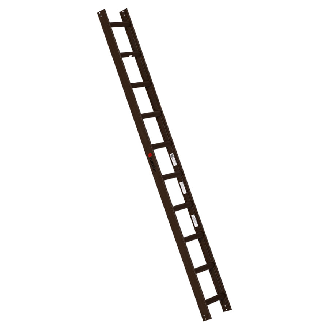 Euroline Premium Kaminkehrerleiter 10 Sprossen RAL8014 Braun-Beschreibung lesen