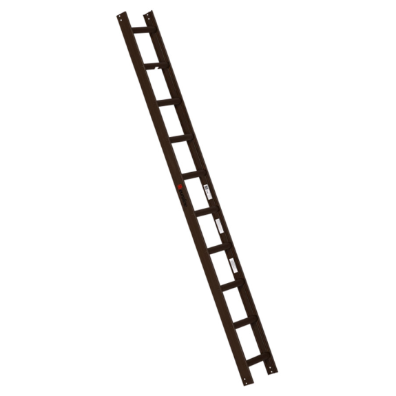 Euroline Premium Kaminkehrerleiter 10 Sprossen RAL8014 Braun-Beschreibung lesen