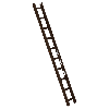 Euroline Premium Kaminkehrerleiter 10 Sprossen RAL8014 Braun