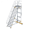 Plattformtreppe fahrbar 60° Stufenbreite 1000mm 15 Stufen