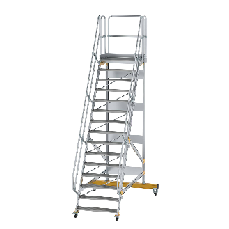 Plattformtreppe fahrbar 60° Stufenbreite 1000mm 15 Stufen-Beschreibung lesen
