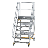 Plattformtreppe fahrbar 60° Stufenbreite 1000mm 7 Stufen Plattformtreppe fahrbar 60° Stufenbreite 1000mm 7 Stufen