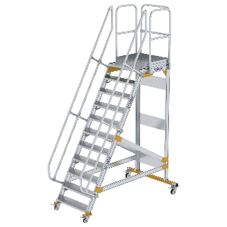 Plattformtreppe fahrbar 60° Stufenbreite 800mm 11 Stufen-Beschreibung lesen