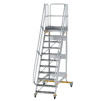 Fahrbare Plattformtreppe 60° mit 11 Stufen-Beschreibung lesen