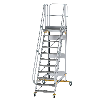Plattformtreppe fahrbar 60° Stufenbreite 800mm 11 Stufen Plattformtreppe fahrbar 60° Stufenbreite 800mm 11 Stufen