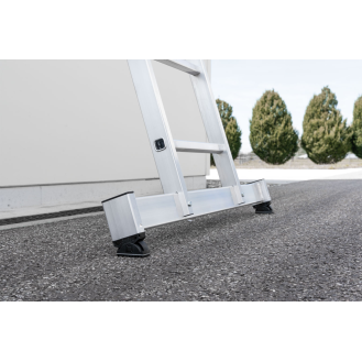 MUNK Gelenk-Klappleiter mit Nivello Traverse 2x4 Sprossen-Beschreibung lesen