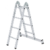 MUNK Gelenk-Klappleiter mit Nivello Traverse 2x4 Sprossen