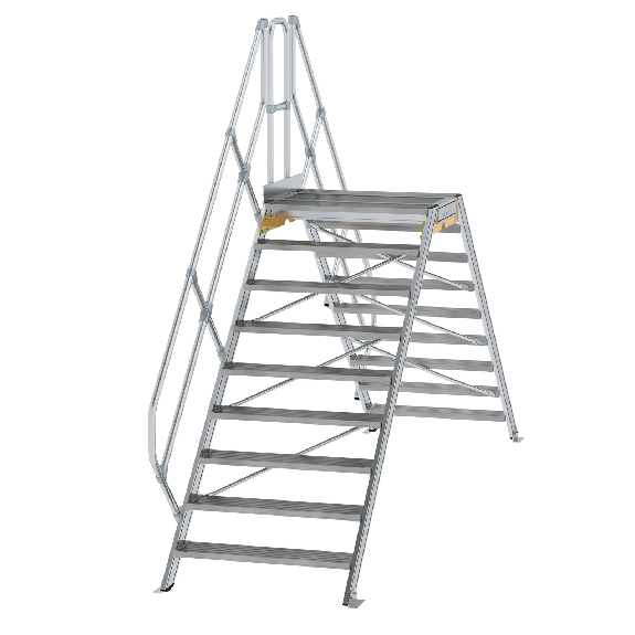 Überstieg 45° inkl. einen Handlauf, Stufenbreite 1000mm, 2x9 Stufen Überstieg 45° inkl. einen Handlauf, Stufenbreite 1000mm, 2x9 Stufen-Beschreibung lesen