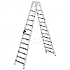 Stehleiter beidseitig begehbar mit clip-step R13 2x14 Stufen Stehleiter beidseitig begehbar mit clip-step R13 2x14 Stufen