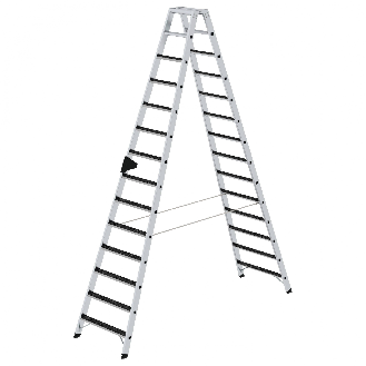 Stehleiter beidseitig begehbar mit clip-step R13 2x14 Stufen-Beschreibung lesen