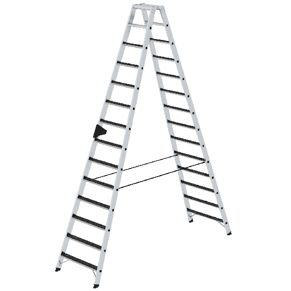 Stehleiter beidseitig begehbar mit clip-step R13 2x14 Stufen-Beschreibung lesen