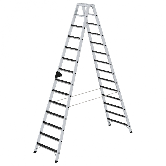 Stehleiter beidseitig begehbar mit clip-step R13 2x14 Stufen Stehleiter beidseitig begehbar mit clip-step R13 2x14 Stufen-Beschreibung lesen