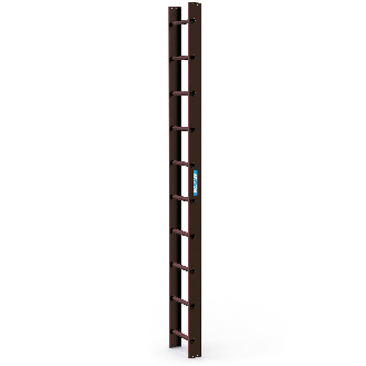 Zarges Dachleiter 10 Sprossen braun-Beschreibung lesen