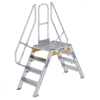 Überstieg 60° inkl. einen Handlauf, Stufenbreite 600mm, 2x4 Stufen-Beschreibung lesen