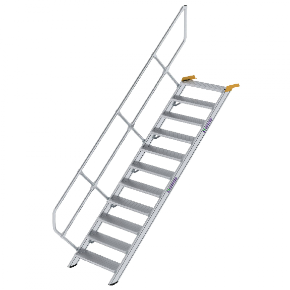 Treppe 45° inkl. Handlauf, 800mm Stufenbreite, 11 Stufen Treppe 45° inkl. Handlauf, 800mm Stufenbreite, 11 Stufen-Beschreibung lesen