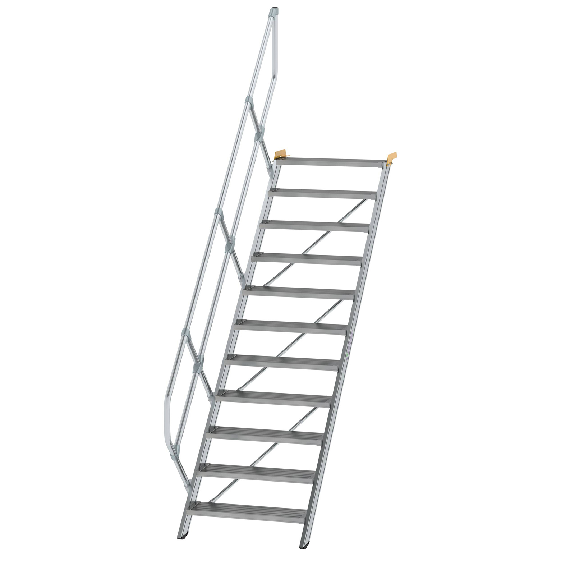 Treppe 45° inkl. Handlauf, 800mm Stufenbreite, 11 Stufen Treppe 45° inkl. Handlauf, 800mm Stufenbreite, 11 Stufen-Beschreibung lesen