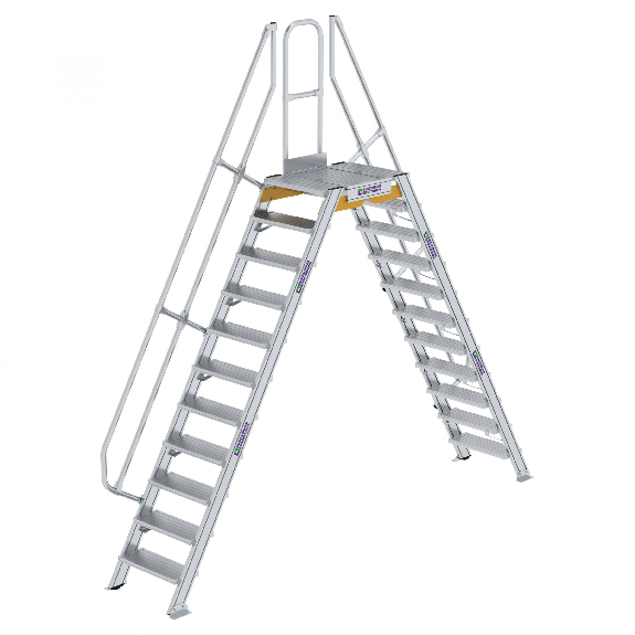 Überstieg 60° inkl. einen Handlauf, Stufenbreite 600mm, 2x11 Stufen Überstieg 60° inkl. einen Handlauf, Stufenbreite 600mm, 2x11 Stufen-Beschreibung lesen