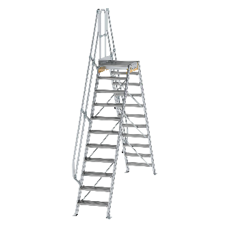 Überstieg 60° inkl. einen Handlauf, Stufenbreite 600mm, 2x11 Stufen-Beschreibung lesen