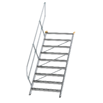Treppe 45° inkl. Handlauf, 1000mm Stufenbreite, 9 Stufen-Beschreibung lesen