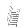 Ortsfeste Aluminiumtreppe 45° mit Handlauf