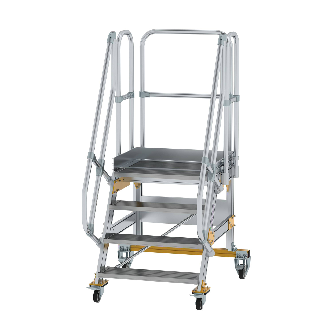 Plattformtreppe fahrbar 60° Stufenbreite 800mm 4 Stufen-Beschreibung lesen