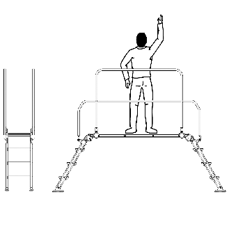 Überstieg Diva 60° Plattform 90x53cm 4 Stufen-Beschreibung lesen