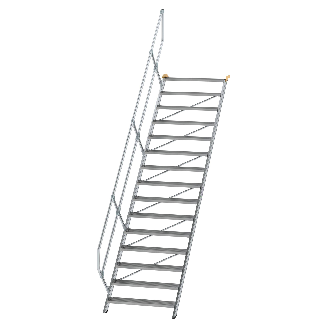 Treppe 45° inkl. Handlauf, 1000mm Stufenbreite, 15 Stufen-Beschreibung lesen