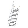 Treppe 45° inkl. Handlauf, 1000mm Stufenbreite, 15 Stufen