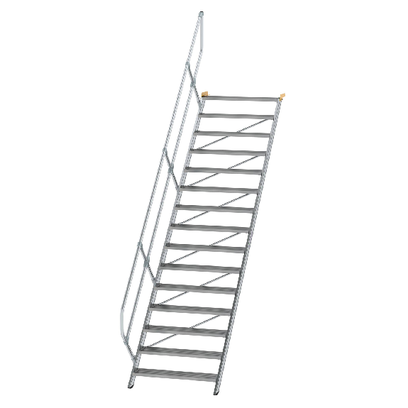 Treppe 45° inkl. Handlauf, 1000mm Stufenbreite, 15 Stufen-Beschreibung lesen