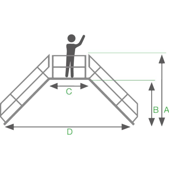 Überstieg 60° inkl. einen Handlauf, Stufenbreite 1000mm, 2x3 Stufen Überstieg 60° inkl. einen Handlauf, Stufenbreite 1000mm, 2x3 Stufen-Beschreibung lesen