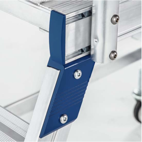 Podestleiter fahrbar mit 2x5 Leichtmetall-Stufen Podestleiter fahrbar mit 2x5 Leichtmetall-Stufen-Beschreibung lesen