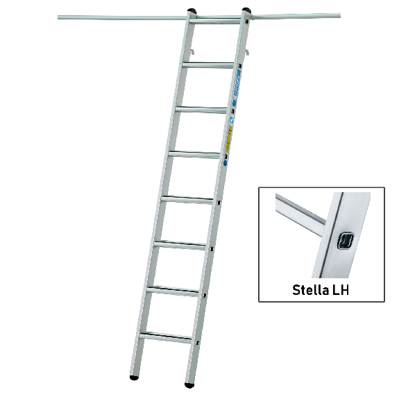 Regaleinhängeleiter Stella LH mit 14 Stufen Regaleinhängeleiter Stella LH mit 14 Stufen-Beschreibung lesen