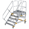 Plattformtreppe fahrbar 45° Stufenbreite 1000mm 5 Stufen