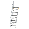 Treppe mit Plattform 60°, Handlauf, 800mm Stufenbreite, 12 Stufen Treppe mit Plattform 60°, Handlauf, 800mm Stufenbreite, 12 Stufen