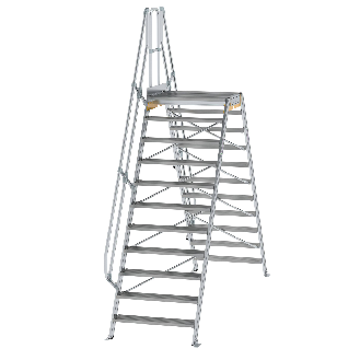 Überstieg 60° inkl. einen Handlauf, Stufenbreite 1000mm, 2x11 Stufen-Beschreibung lesen