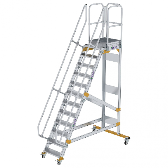 Plattformtreppe fahrbar 60° Stufenbreite 600mm 12 Stufen Plattformtreppe fahrbar 60° Stufenbreite 600mm 12 Stufen-Beschreibung lesen