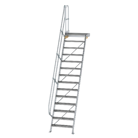 Scala fissa con piattaforma in alluminio 60°-Leggi tutto
