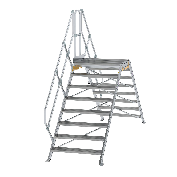 Überstieg 45° inkl. einen Handlauf, Stufenbreite 1000mm, 2x8 Stufen Überstieg 45° inkl. einen Handlauf, Stufenbreite 1000mm, 2x8 Stufen-Beschreibung lesen