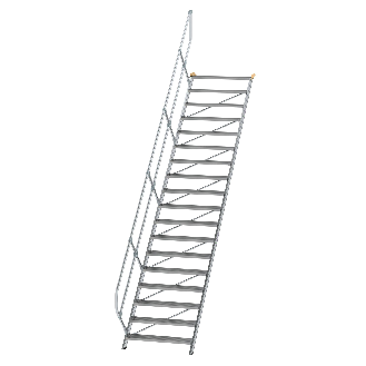Treppe 45° inkl. Handlauf, 1000mm Stufenbreite, 18 Stufen-Beschreibung lesen