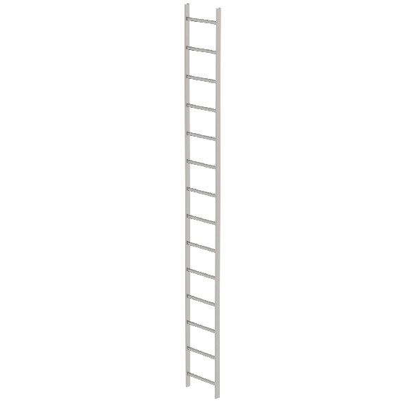 Schachtleiter aus Edelstahl 400mm 14 Sprossen 3,92m-Beschreibung lesen