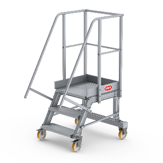 Podesttreppe fahrbar 60° 3 Stufen-Beschreibung lesen