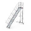 Podesttreppe fahrbar 45° mit 16 Stufen