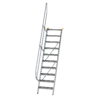 Treppe 60° inkl. Handlauf, 600mm Stufenbreite, 10 Stufen-Beschreibung lesen