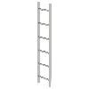 MUNK Schachtleiter aus Edelstahl 300mm breit 6 Sprossen 1,68m lang