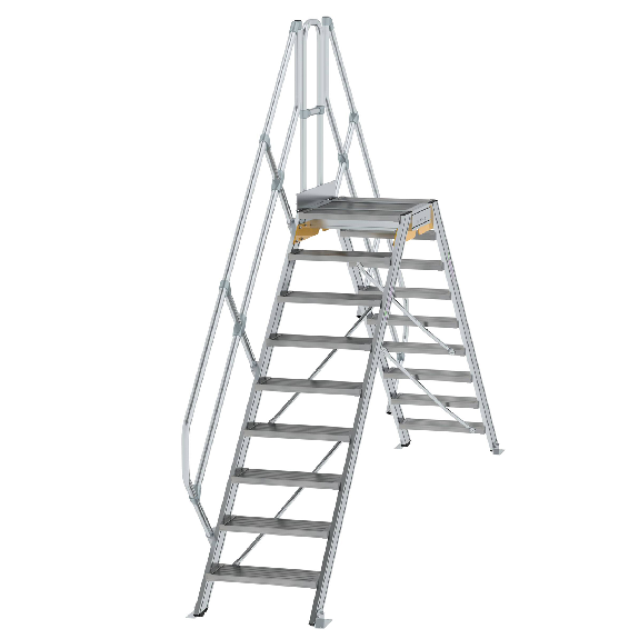 Überstieg 45° inkl. einen Handlauf, Stufenbreite 600mm, 2x9 Stufen Überstieg 45° inkl. einen Handlauf, Stufenbreite 600mm, 2x9 Stufen-Beschreibung lesen